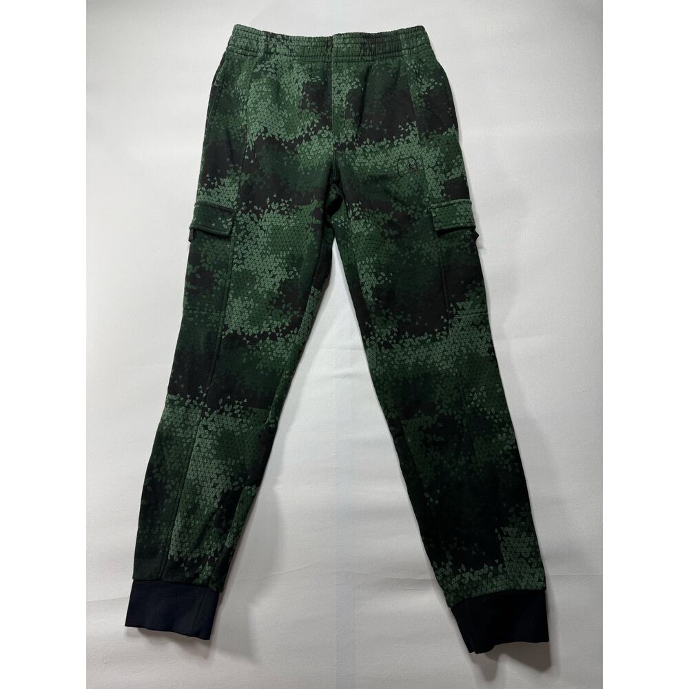 And1 Men's Green Pixeled Camoflage Cargo Jogger Sweatpants - Size S*